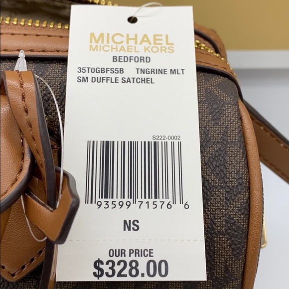 MICHAEL KORS BEDFORD SMALL DUFFLE SATCHEL TNGRINE - Picture 16 of 16